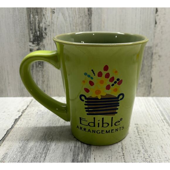 Vintage Edible Arrangements Large Green Mug EUC - Picture 1 of 4